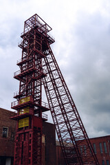 old shaft of steel on old coal mine called Schlaegel Eisen in HERTEN, GERMANY