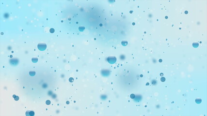 Light blue shiny particles bokeh background