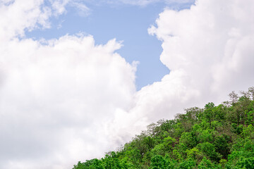 Part of mountain and sky.