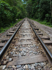 Fototapeta premium Railways leading the way to the ancient city of Machu Picchu