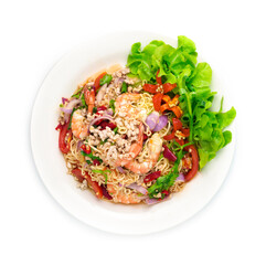 Spicy Salad Instant Noodles  with Shrimps