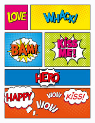 Obraz premium Comic book page