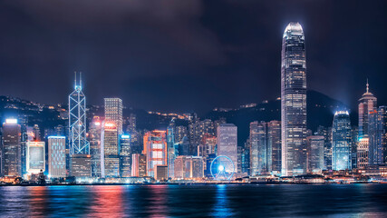 Obraz premium Victoria harbor in Hong Kong