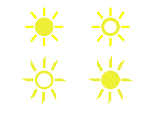 Sonne Icon Vorlage Hintergrund isoliert