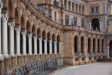 Naklejka premium Plaza de Espana in Seville, Spain