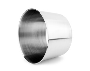 Kitchen mixing stainless steel Bowl isolated on white Background