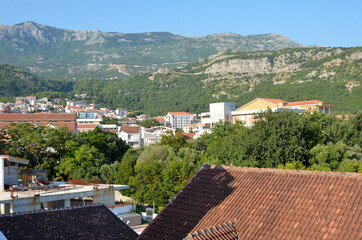 Fototapeta premium City in a mountain hollow