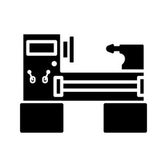 lathe machine icon design ,flat style trendy collection
