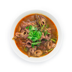 Spicy Soup Offal and Pork Salad with ingredient