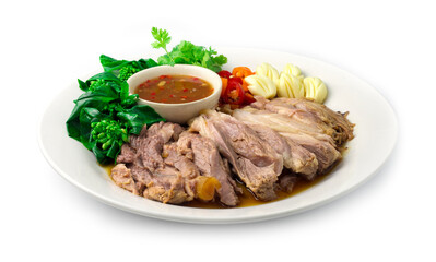 Stewed Pork Leg cutlet boiled in Sweet Brown Sauce