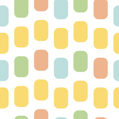 Simple seamless pattern with multicolored blocks. Summer coloring, cute vector illustration.