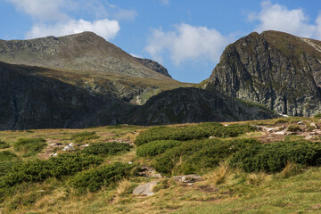 Landscape of Rila Mountan near The Seven Rila Lakes, Bulgaria