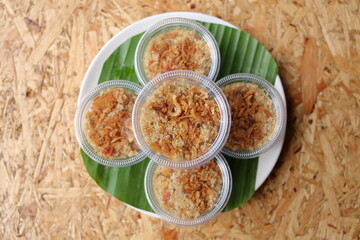 Dish of delicious thai dessert - Dried Fish (Pla Hang)