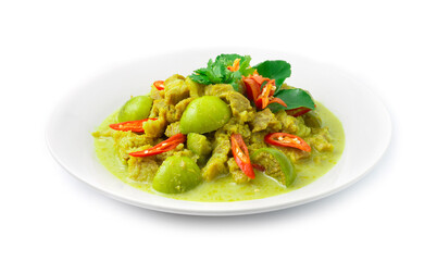 Green Curry with Pork in Coconut milk sweet