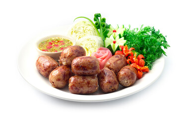 Grilled Skinless Rice Saucesage Thai Food