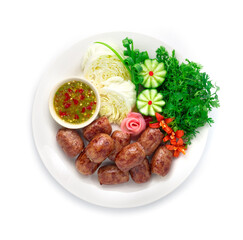 Grilled Skinless Rice Saucesage Thai Food