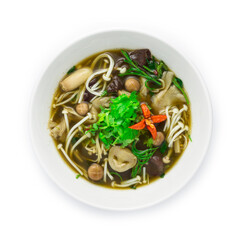 Spicy Mushrooms Soup with local vegetables