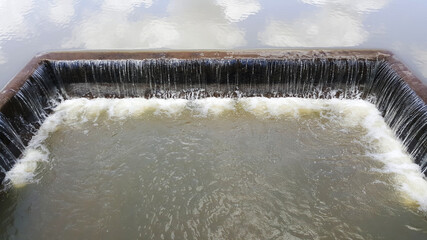 weir, check dam at canal thailand