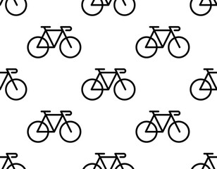 Bicycle seamless pattern. Vector repeat of bicycle seamless for any web design