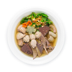 Pork Blood Soup is clear soup that uses pork blood