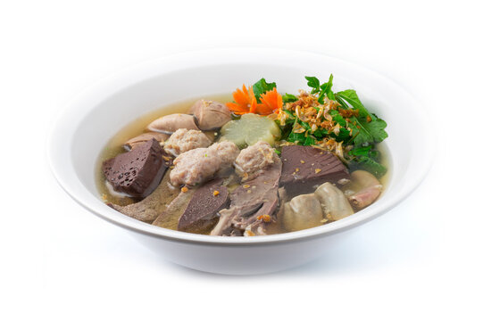Pork Blood Soup is clear soup that uses pork blood