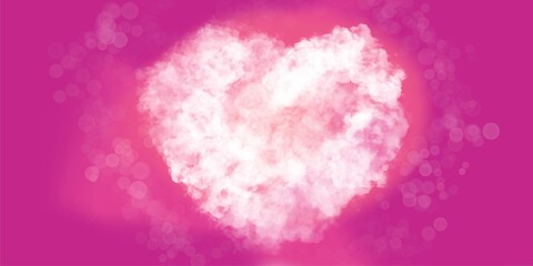 
Pink Heart Shaped Sky Graphic Background
