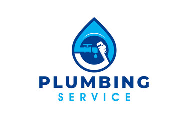 Creative of a plumbing and maintenance service logo