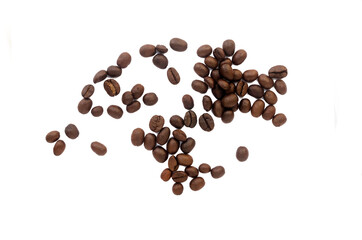 Coffee beans. Isolated on a white background.