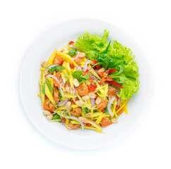 Mango Spicy salad with Dried Shrimps Thai Food Spicy