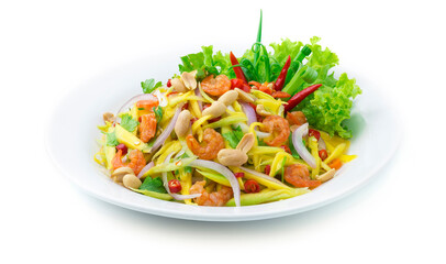Mango Spicy salad with Dried Shrimps Thai Food Spicy
