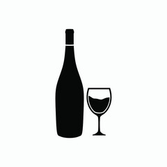 wine icon vector