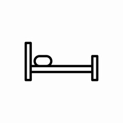 Outline bed icon.Bed vector illustration. Symbol for web and mobile