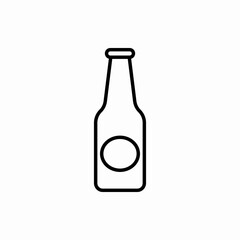 Outline beer bottle icon.Beer bottle vector illustration. Symbol for web and mobile