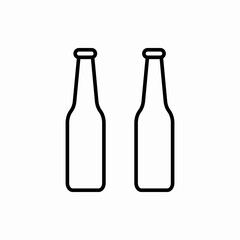 Outline beer bottle icon.Beer bottle vector illustration. Symbol for web and mobile