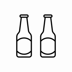 Outline beer bottle icon.Beer bottle vector illustration. Symbol for web and mobile