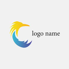 letter c illustration bird logo creative colorful vector design