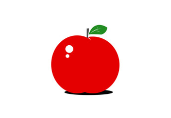 Apples. Ripe apples, bright red,