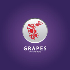 Grapes vector icon illustration design