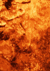 An orange illustration inspired by fire