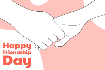 Happy International Friendship Day Holiday concept. Template for background, banner, card, poster with text inscription. Vector EPS10 illustration.