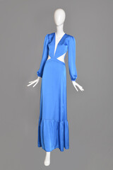 lifeless mannequin with clothes isolated grey background studio