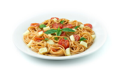 Spaghetti with Tomato sauce Italian traditional Food