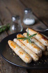 Grilled turkey sausages with rosemary