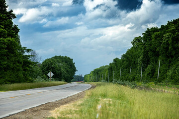 Cloudscape over Rt 66 at Funks Grove A1R_3611