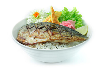 Saba Teriyaki Don Grilled Fish Served with Rice
