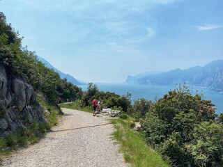 hiking in the mountains