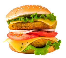 big.hamburger on a white background