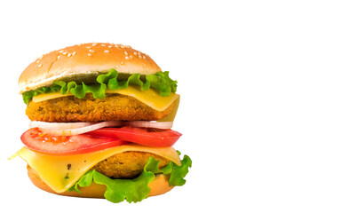 big.hamburger on a white background