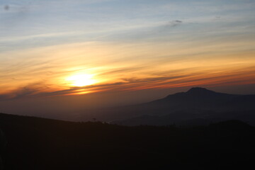 sunset over the mountains