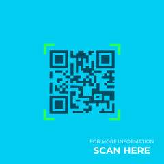 Scan QR code to Mobile Phone. Electronic , digital technology, barcode. illustration.
